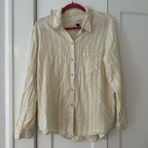 Linen Blend Striped Shirt